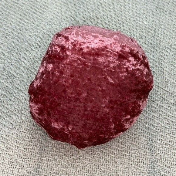 NEW Pink Velour Pumpkin Fall Home Decor Sparkle Office Accent Girly House - Picture 5 of 6